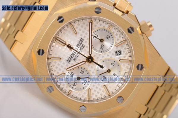 Audemars Piguet Royal Oak Chronograph 1:1 Replica Watch Yellow Gold 26320BA.OO.1220BA.01 (EF) - Click Image to Close